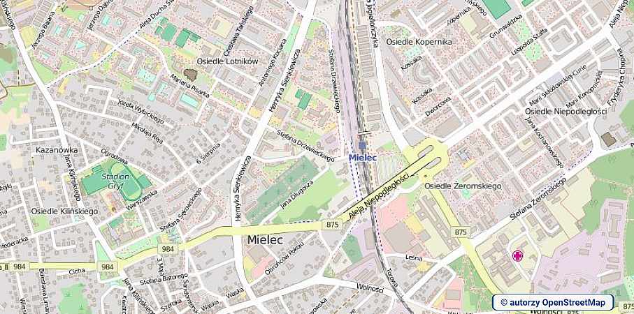 lokalizacja oferty 0703 LOKUM Nieruchomości Mielec na mapach OpenStreetMap